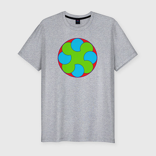 Мужская slim-футболка Слияние окружностей / Меланж – фото 1