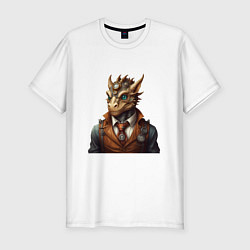 Мужская slim-футболка Дракон симпатик