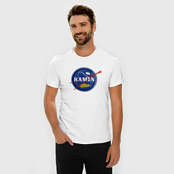 Футболка slim-fit Рамен в стиле NASA, цвет: белый — фото 2