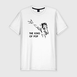 Футболка slim-fit Michael Jackson - the king of pop, цвет: белый