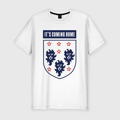 Мужская slim-футболка Англия возвращается домой / Белый – фото 1