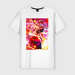 Мужская slim-футболка Адский рай огненный Габимару
