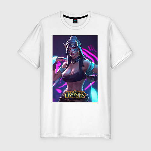 Мужская slim-футболка League of Legends Akali Kda / Белый – фото 1