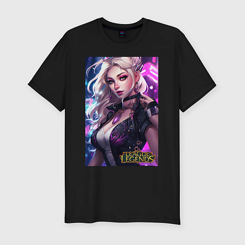 Мужская slim-футболка League of Legends Kaisa Kda / Черный – фото 1