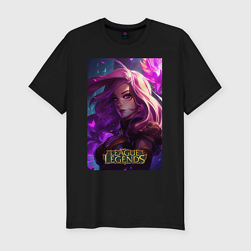 Мужская slim-футболка League of Legends Kaisa Kda / Черный – фото 1