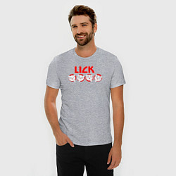 Футболка slim-fit Kiss lick, цвет: меланж — фото 2