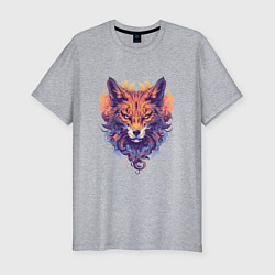 Футболка slim-fit Foxs Fiery Head, цвет: меланж