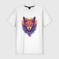 Мужская slim-футболка Foxs Fiery Head