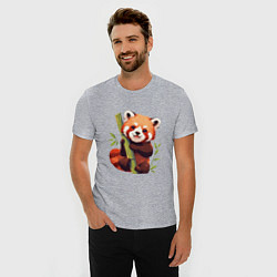 Футболка slim-fit The Red Panda, цвет: меланж — фото 2