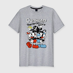 Футболка slim-fit Cuphead - devil, цвет: меланж