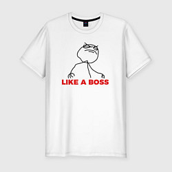 Мужская slim-футболка Like a boss
