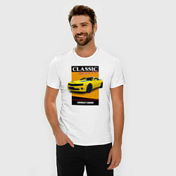 Футболка slim-fit Спорткар Chevrolet Camaro, цвет: белый — фото 2