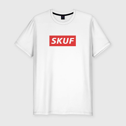 Мужская slim-футболка Skuf - trend / Белый – фото 1