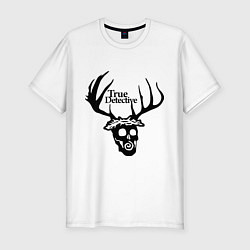 Мужская slim-футболка True Detective: Deer Skull