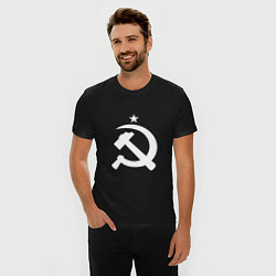 Футболка slim-fit Белый серп и молот, цвет: черный — фото 2