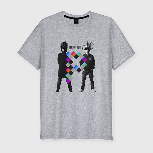 Мужская slim-футболка Pet Shop Boys - duet from england / Меланж – фото 1