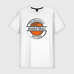 Футболка slim-fit Basketball best team, цвет: белый