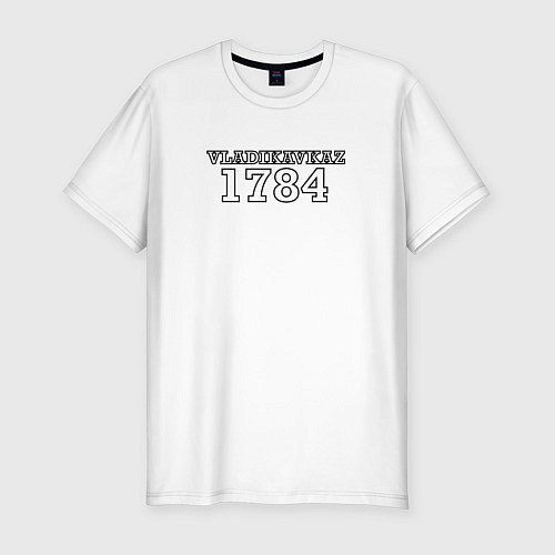 Мужская slim-футболка Vladikavkaz / Белый – фото 1