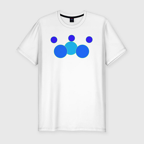 Мужская slim-футболка Матрешка из шести окружностей / Белый – фото 1
