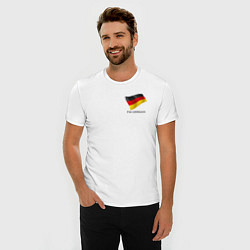 Футболка slim-fit Im German - motto, цвет: белый — фото 2