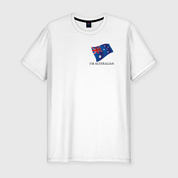 Футболка slim-fit Im Australian - motto, цвет: белый