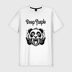 Мужская slim-футболка Deep Purple - rock panda