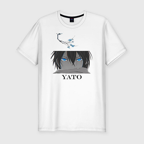 Мужская slim-футболка Бездомный бог Ято / Белый – фото 1