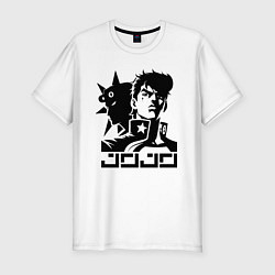 Футболка slim-fit JoJo Bizarre Adventure - ai art, цвет: белый