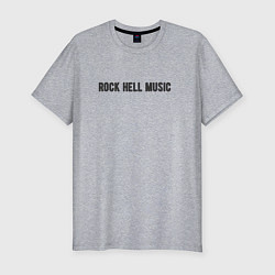 Футболка slim-fit Rock hell music, цвет: меланж