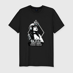 Футболка slim-fit Dont lose your head - military girl, цвет: черный