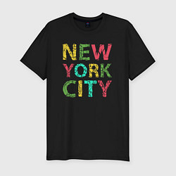 Футболка slim-fit New York city colors, цвет: черный