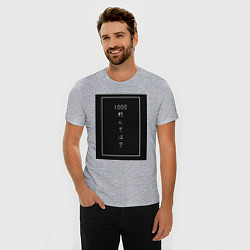 Футболка slim-fit Тысяча минус семь, цвет: меланж — фото 2