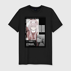 Футболка slim-fit Милый во Франксе Zero Two, цвет: черный