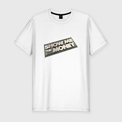 Футболка slim-fit Show me the money, цвет: белый