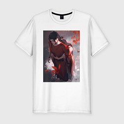 Мужская slim-футболка Чэн Хуа обнимает князя демонов