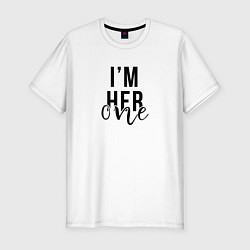 Футболка slim-fit I am her one, цвет: белый