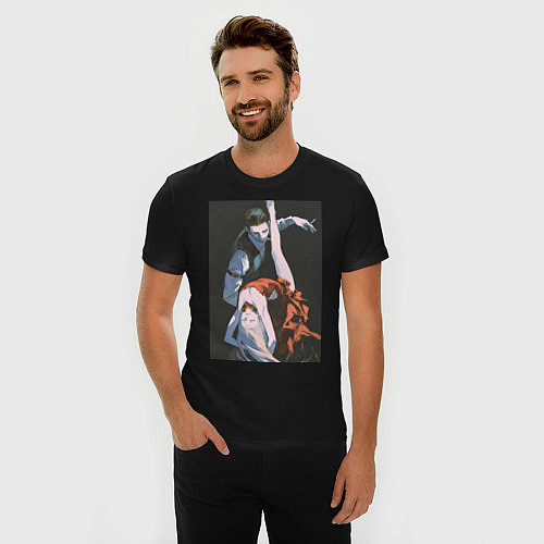 Мужская slim-футболка Ведьма и чудовище Ашаф танец / Черный – фото 3