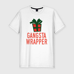 Мужская slim-футболка Gangsta wrapper