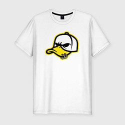 Футболка slim-fit Кепка утка, цвет: белый