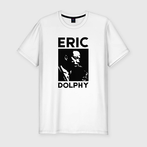 Мужская slim-футболка Eric Dolphy jazz legend / Белый – фото 1