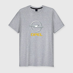 Футболка slim-fit Opel авто бренд, цвет: меланж