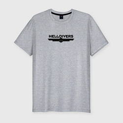 Мужская slim-футболка Helldivers Logo