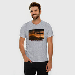 Футболка slim-fit Гидора I Want To Believe, цвет: меланж — фото 2