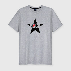 Футболка slim-fit Rock star in black red, цвет: меланж