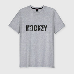 Футболка slim-fit Hockey art, цвет: меланж