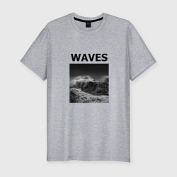 Футболка slim-fit Waves, цвет: меланж