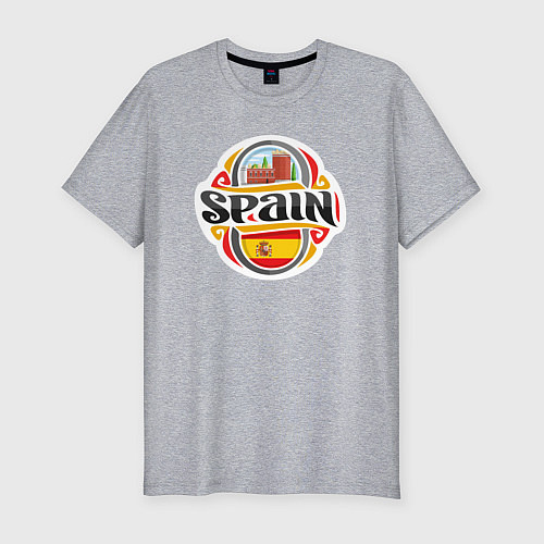 Мужская slim-футболка Это Испания / Меланж – фото 1
