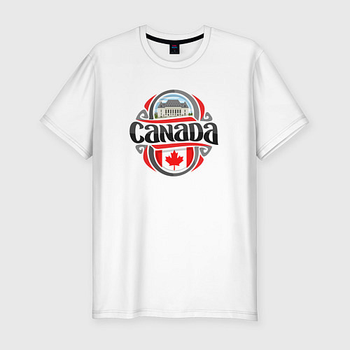 Мужская slim-футболка Canada country / Белый – фото 1