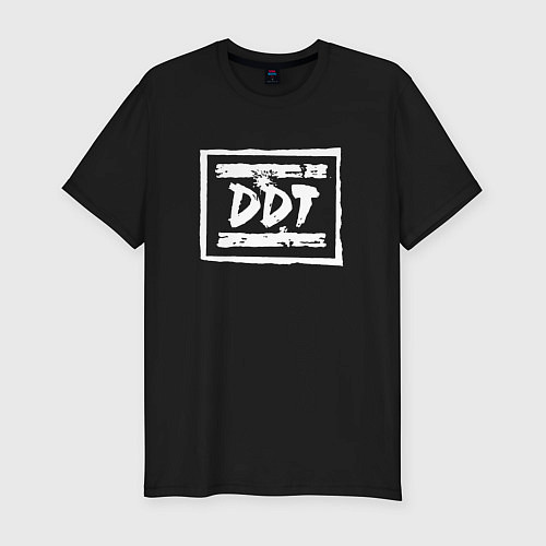 Мужская slim-футболка ДДТ - рок группа / Черный – фото 1