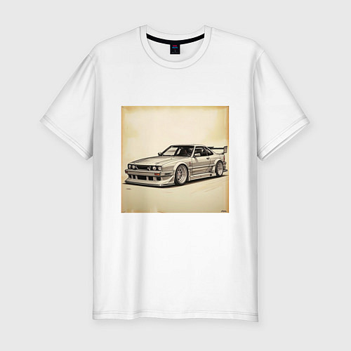 Мужская slim-футболка JDM авто / Белый – фото 1